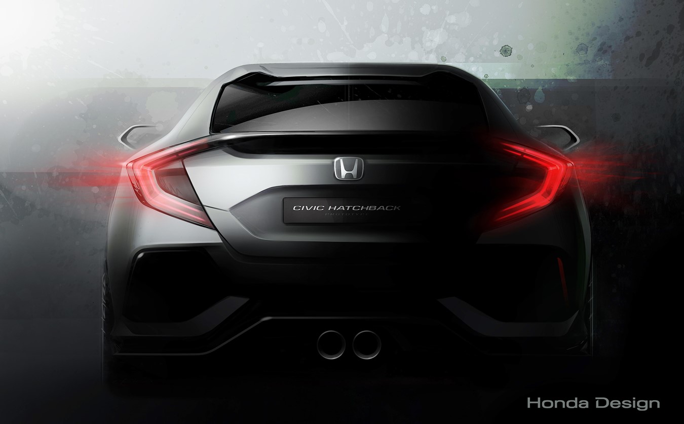 Prototyp des Honda Civic Hatchback als  Weltpremiere am Automobilsalon Genf 2016
