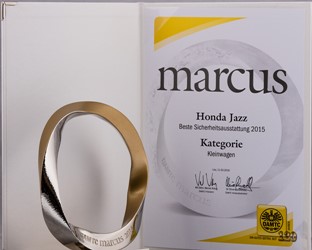 Honda Jazz Gewinner des Automobilpreis „Marcus 2016“