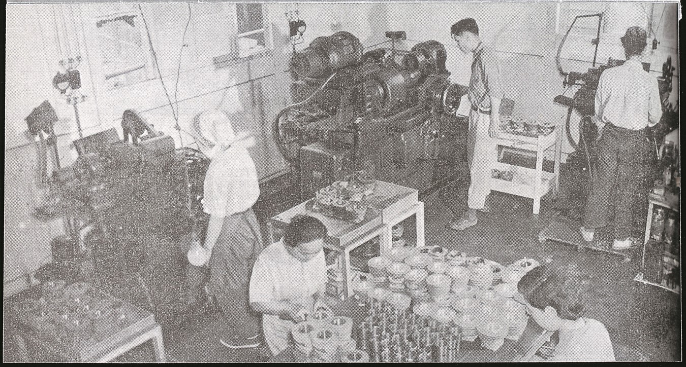 Machining the A-Type engine at the Noguchi Plant (1948)