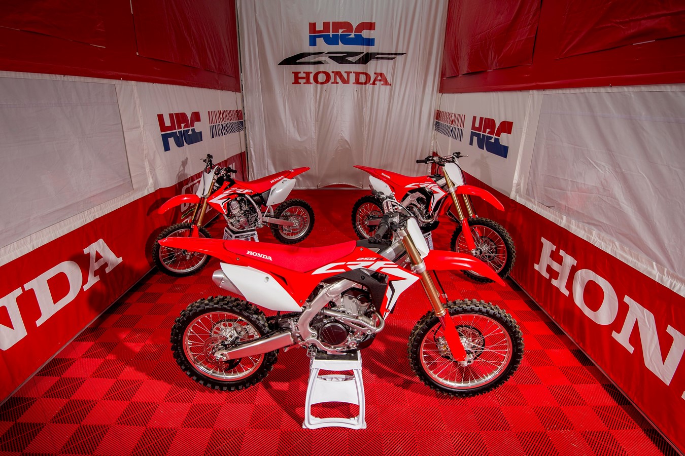 Honda’s factory team unveil 2018 Honda CRF250R at MXGP of Belgium