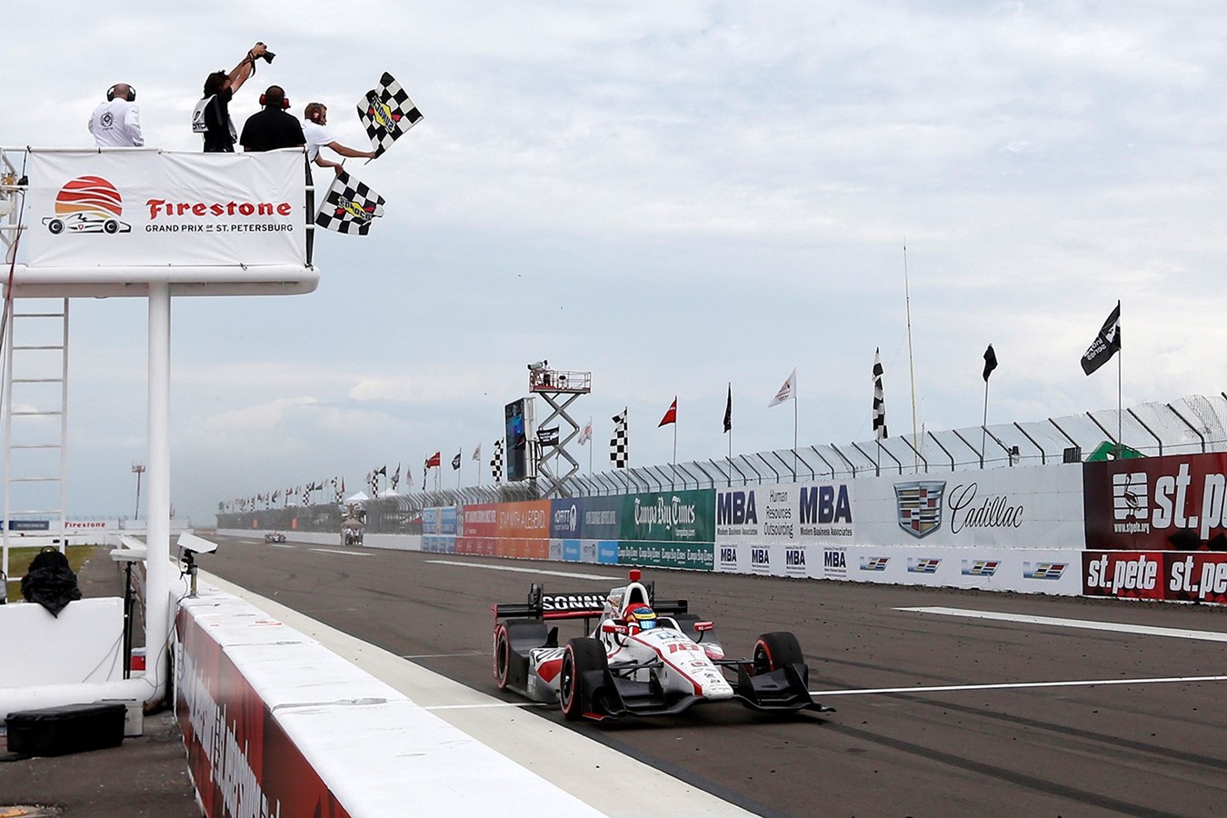 Bourdais Goes Last to First to Win for Honda at St. Petersburg