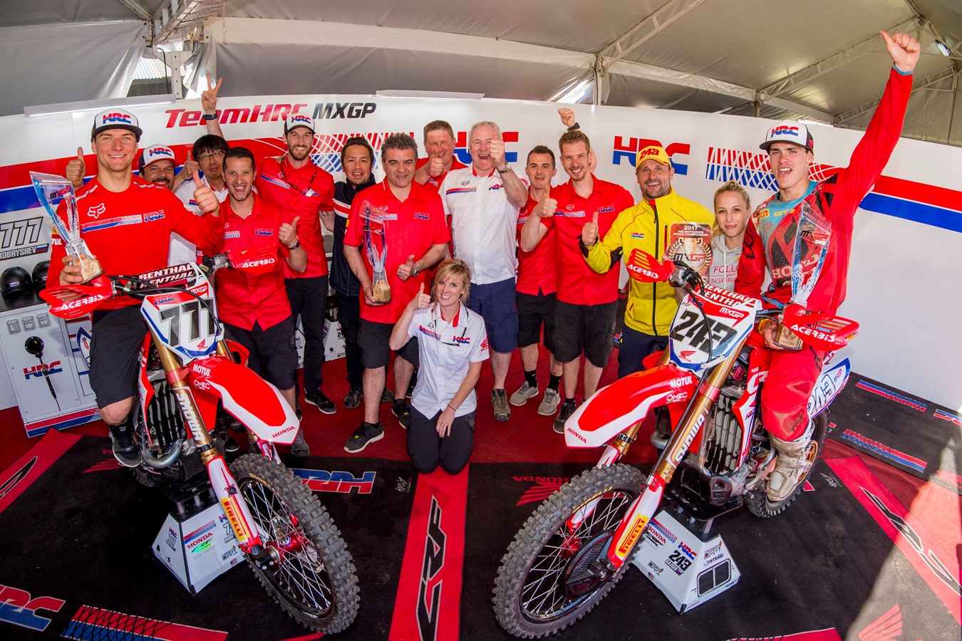 Podium double and championship lead for team HRC MXGP