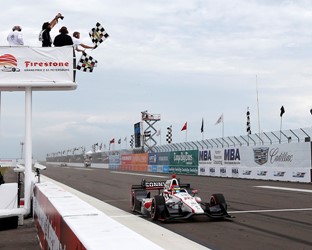 Bourdais Goes Last to First to Win for Honda at St. Petersburg