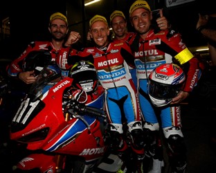 Honda Endurance Racing on the podium at the 8 Hours of Slovakia Ring