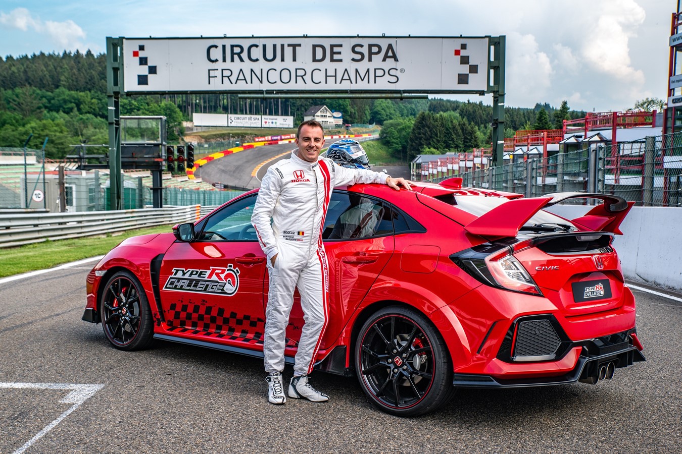 "Type R Challenge 2018" rammer Eau Rouge: Den japanske Super GT-stjerne, Bertrand Baguette, sætter banerekord på Spa-Francorchamps