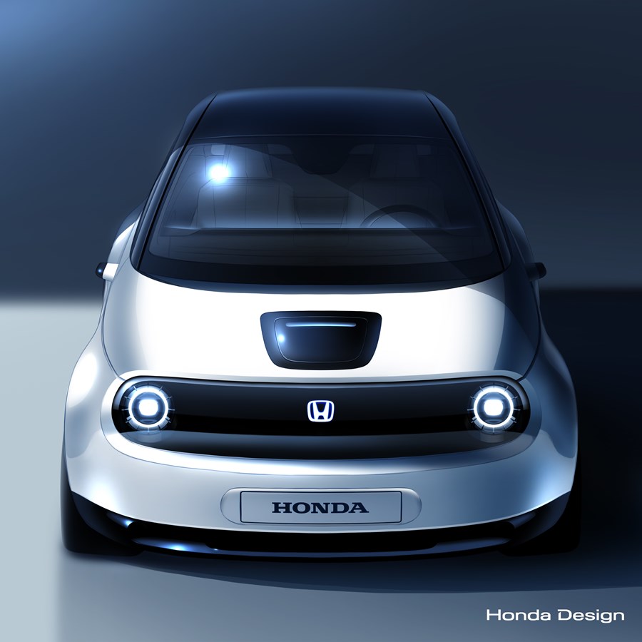 Honda bestätigt die Weltpremiere des Prototyps eines neuen Elektrofahrzeugs auf dem Genfer Automobilsalon 2019 