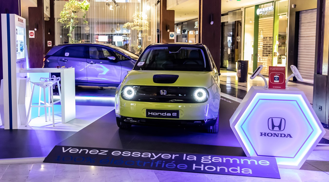 Honda e / Jazz Hybrid e:HEV / Jazz Hybrid e:HEV Crosstar Les 3 nouveautés Honda 2020 Exposées et en essais à la rentrée dans quatre centres commerciaux à Paris, Nice, Lyon et Toulouse 