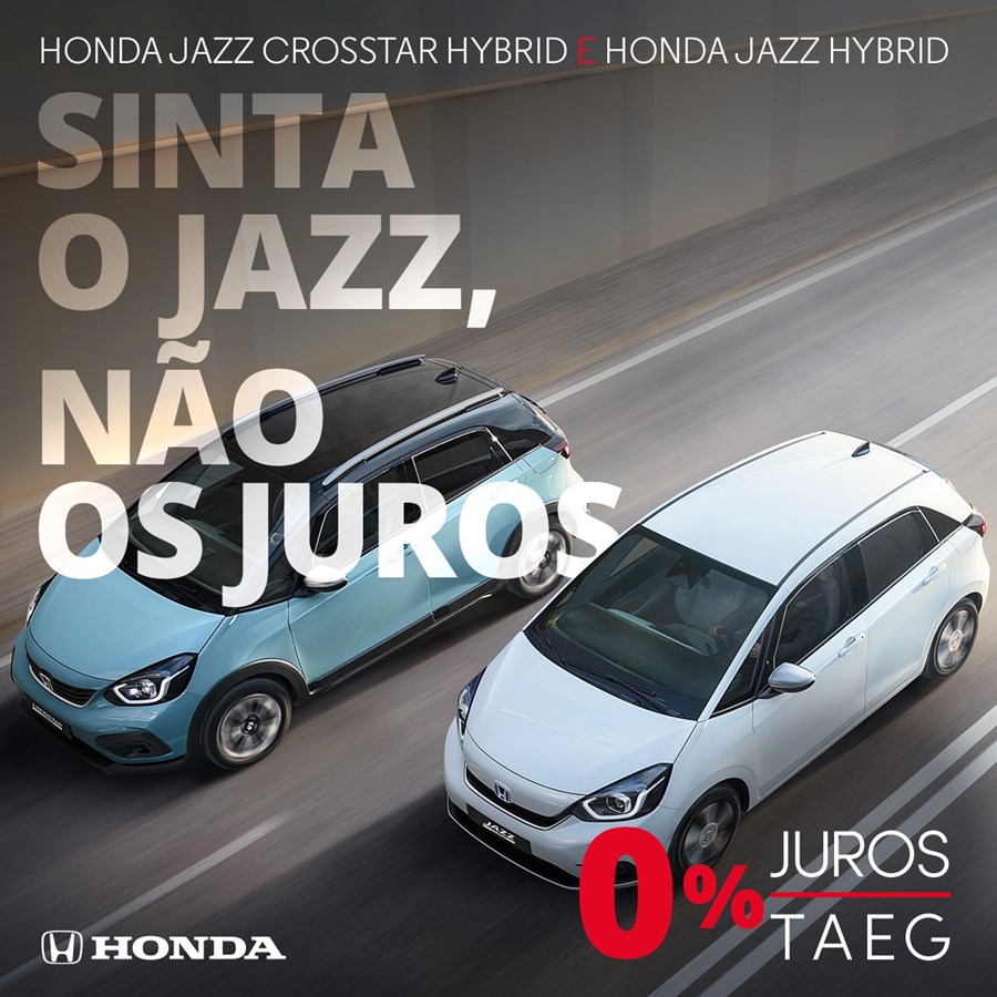 Honda Jazz Hybrid e Jazz Crosstar Hybrid com campanha de 0% de Juros