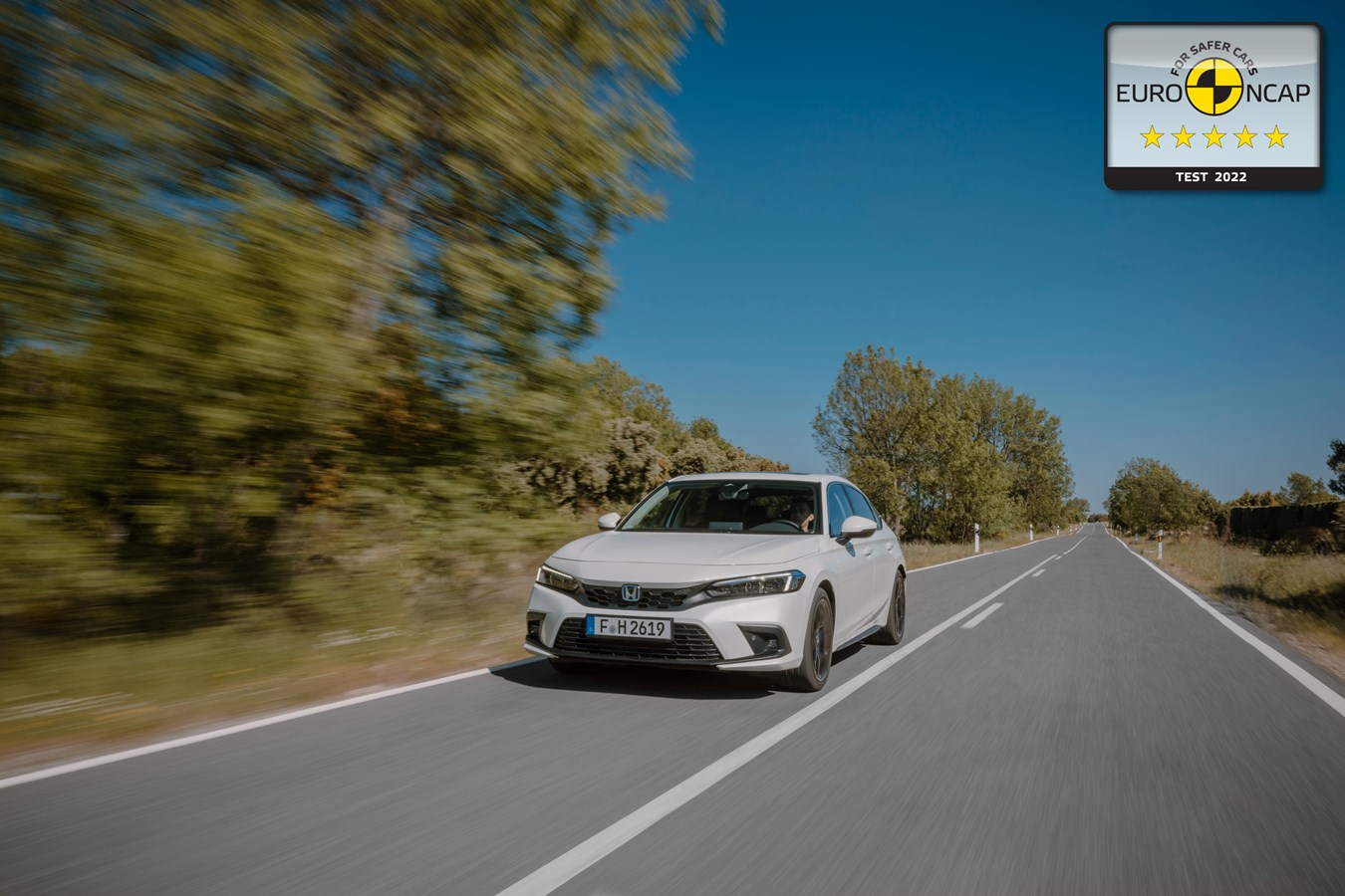 La nuova Honda Civic e:HEV conquista le cinque stelle nei test Euro NCAP