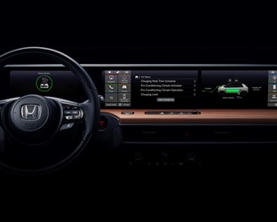 Honda gibt einen ersten Einblick in den Innenraum des neuen Elektrofahrzeug-Prototyps, der auf dem Genfer Automobilsalon 2019 vorgestellt wird