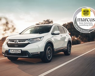 Honda CR-V gewinnt den Automobilpreis Marcus für die Neuheit 2018 mit der besten Sicherheitsausstattung in der Kategorie große SUV & Crossover