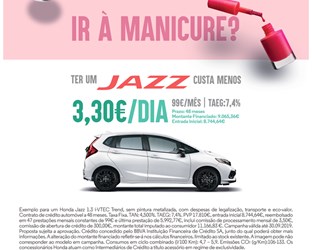 Novo Honda Jazz por 3,30€ por dia 