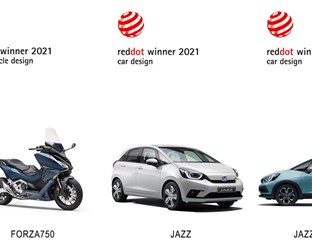 Honda si aggiudica i premi Red Dot per Jazz e Jazz Crosstar Full Hybrid e:HEV e per il nuovo Forza 750