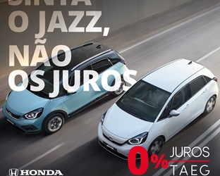 Honda Jazz Hybrid e Jazz Crosstar Hybrid com campanha de 0% de Juros