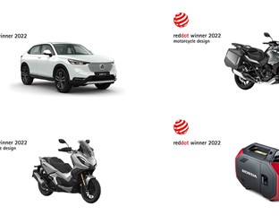 HONDA WINS QUARTET OF RED DOT DESIGN AWARDS FOR AUTOMOBILE, MOTORCYCLE AND POWER PRODUCTS