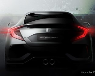 Debutto mondiale per il prototipo della Honda Civic Hatchback al Salone di Ginevra 2016