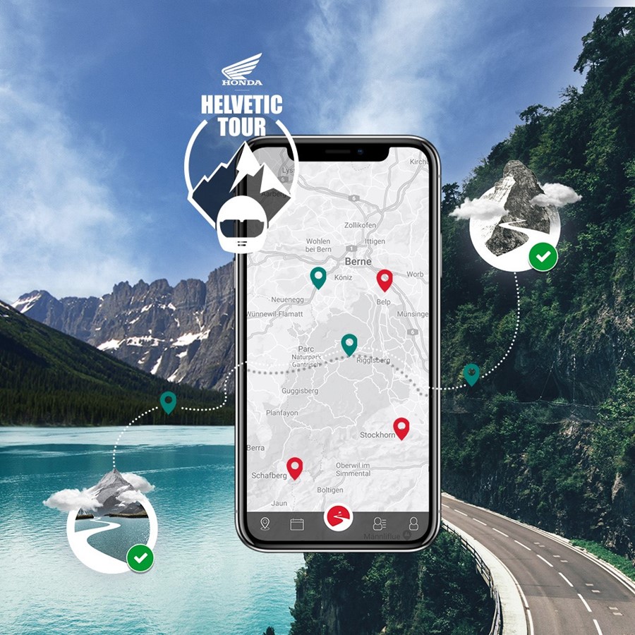 Neue Honda Moto App – neues Abenteuer für alle: Die Honda Helvetic Tour beginnt auf dem SmartPhone!