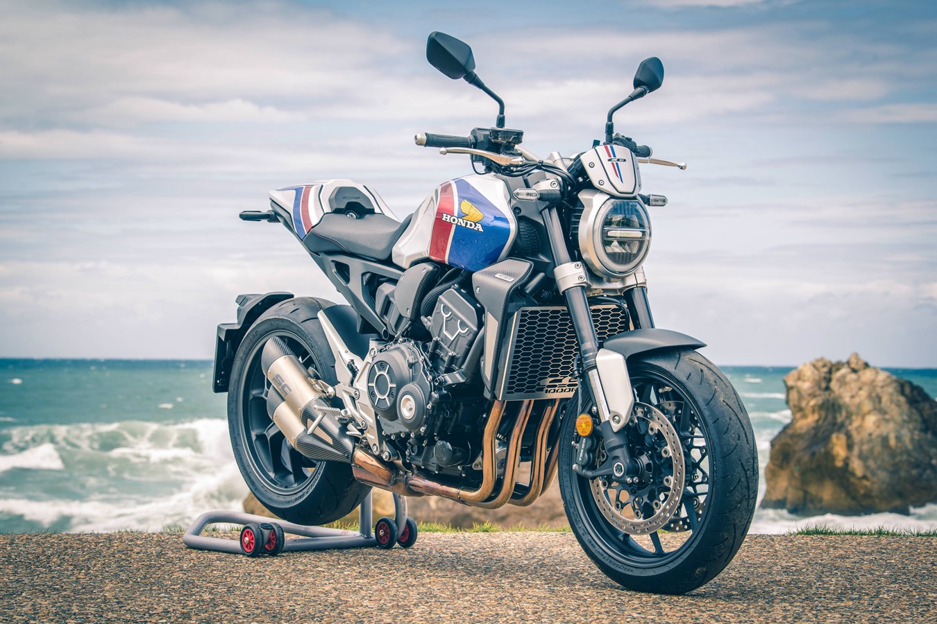 A dozen customized CB1000R's at Wheels and Waves 2019
