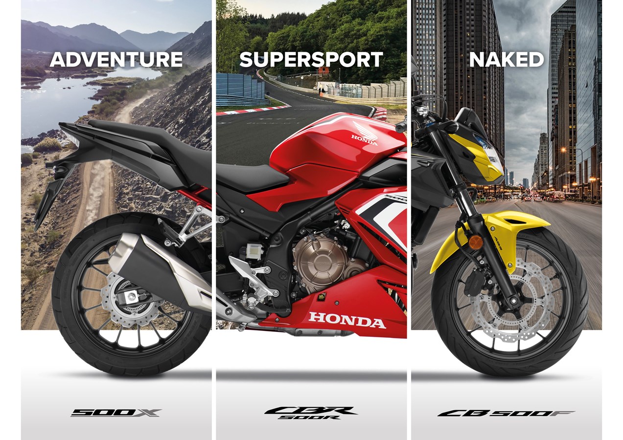 La gamma 2021 delle Honda di 500cc riceve aggiornamenti estetici e l’omologazione Euro5