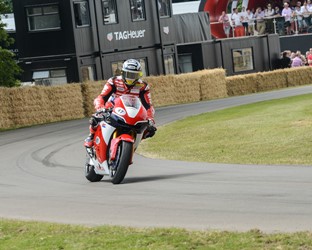 Honda champions ride the RC213V-S at Goodwood Festival of Speed