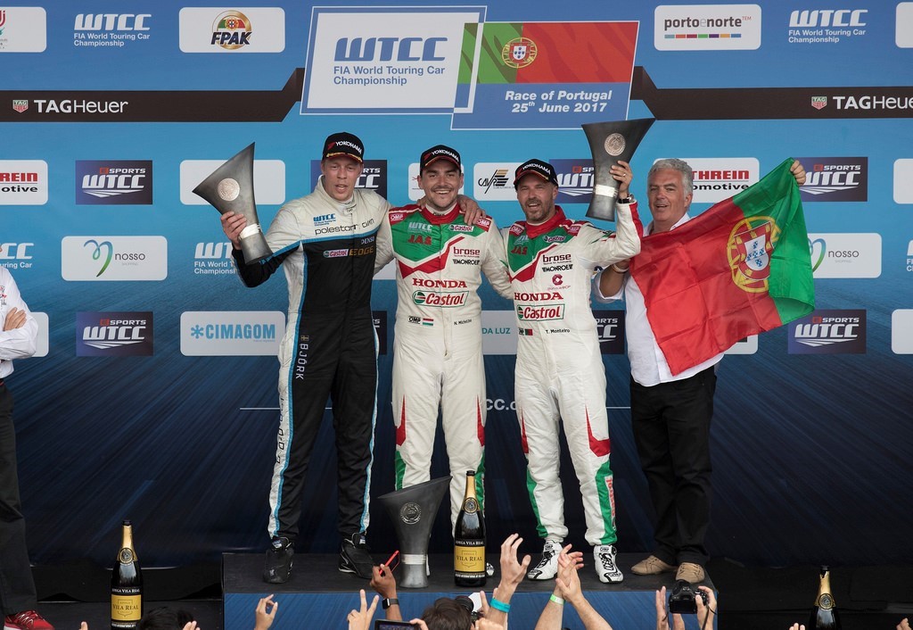 FIA WTCC 2017, Vila Real (Portugal), 9. und 10. Rennen: Drei Podiumsplätze für Honda und die Führung im WTCC-Klassement für Tiago Monteiro
