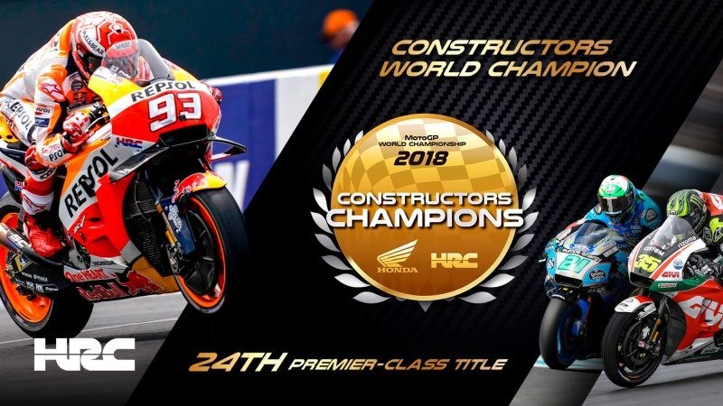 Honda Champion du Monde des Constructeurs MotoGP 2018
