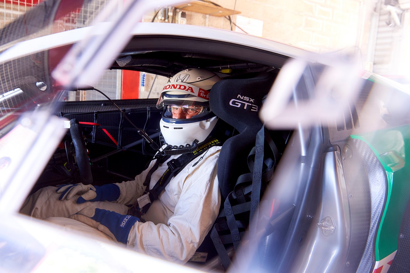 Riccardo Patrese en Loic Depailler in de NSX GT3 op de 24 uur van Spa