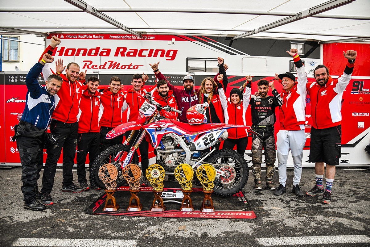 Outstanding double win for Honda Racing RedMoto World Enduro Team with Thomas Oldrati at Italian GP