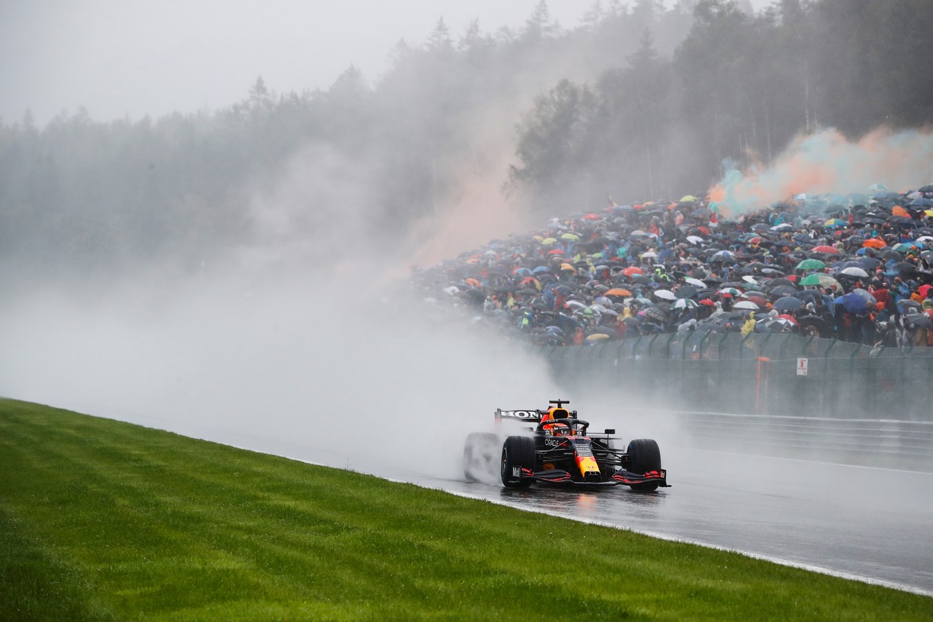 Max Wins A Disrupted Belgian Grand Prix For Red Bull Racing Honda