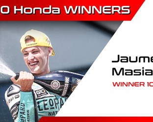 Masia becomes 100th different Grand Prix winner for Honda