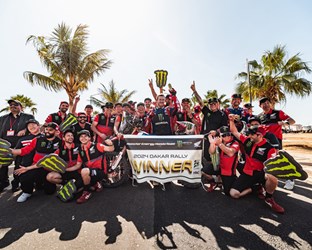 Ricky Brabec wins the 2024 Dakar Rally with Adrien Van Beveren on the podium in third