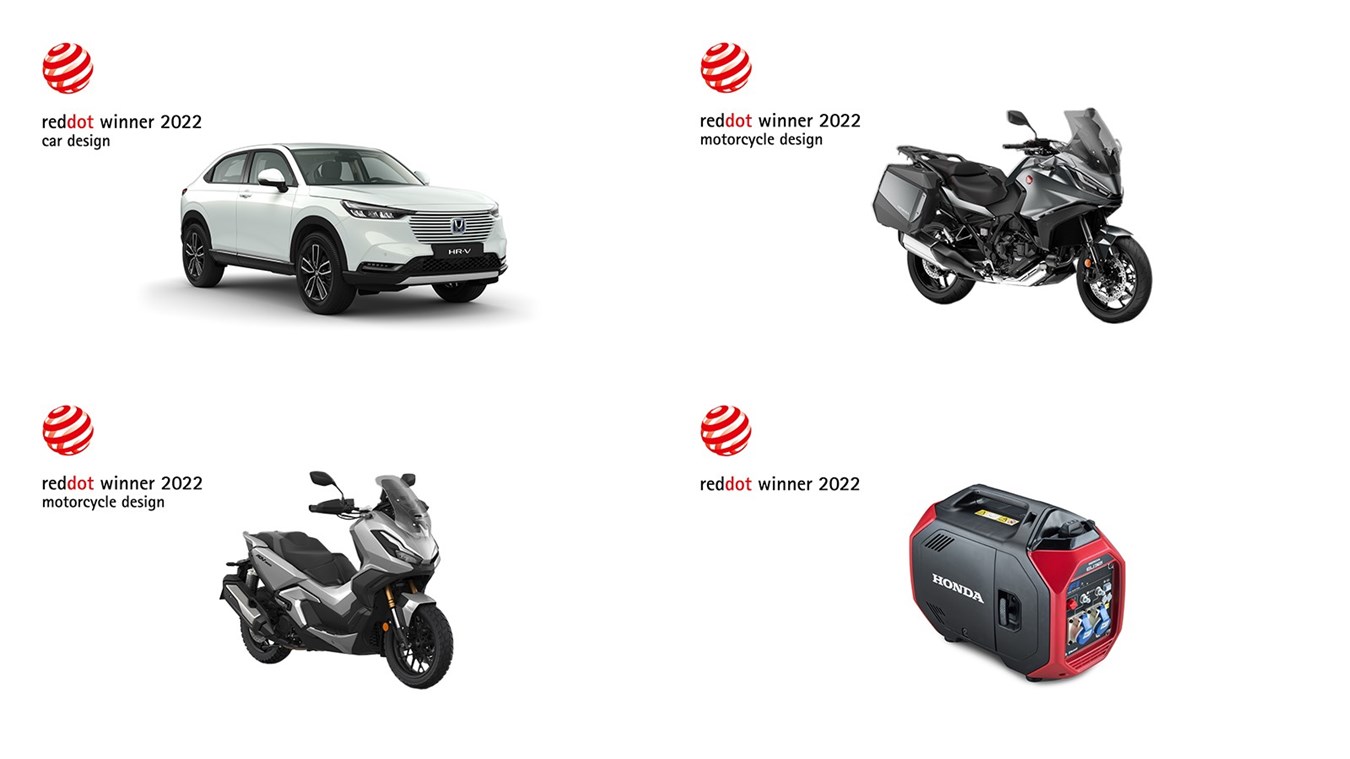 Honda gewinnt vier Red Dot Design Awards für Automobile, Motorräder und Power Products